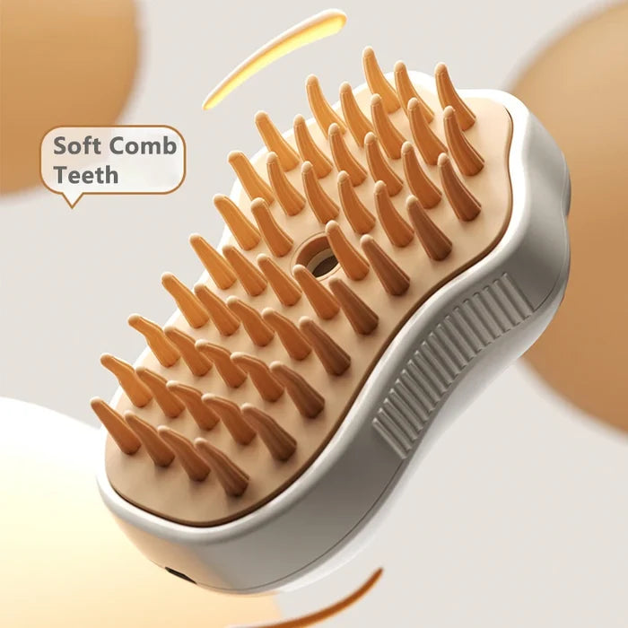 3-in-1 Steam Pet Grooming Brush for Dogs & Cats | Spray Massage Comb