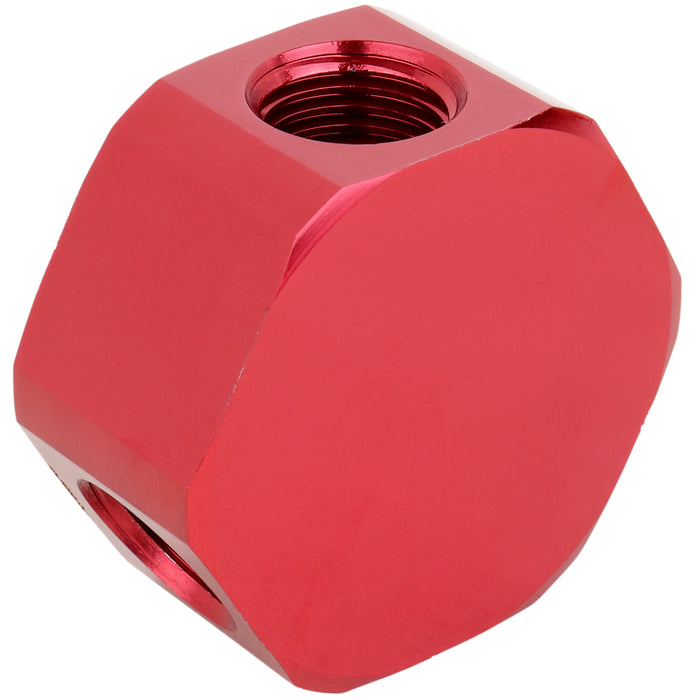 3-Way Air Manifold, 3/8" FNPT inlet/outlet Aluminum Industrial Flat Hex Air Line Splitter