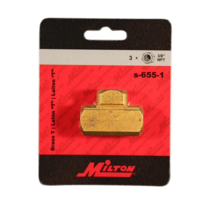 3/8" FNPT Brass Tee Hose Fitting