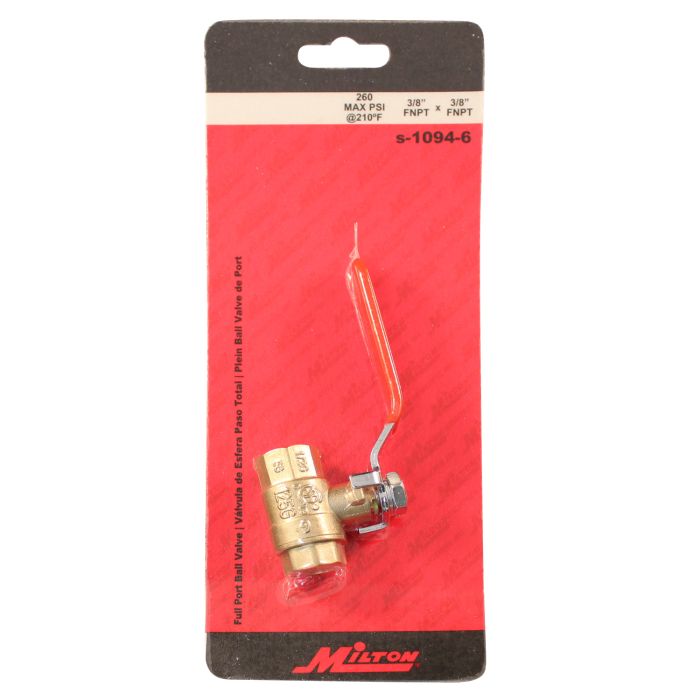 3/8" FNPT Full Port Brass Ball Valve
