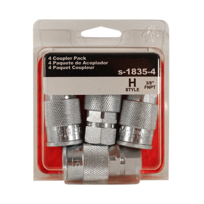 3/8" FNPT H-Style Coupler - 4-Pieces