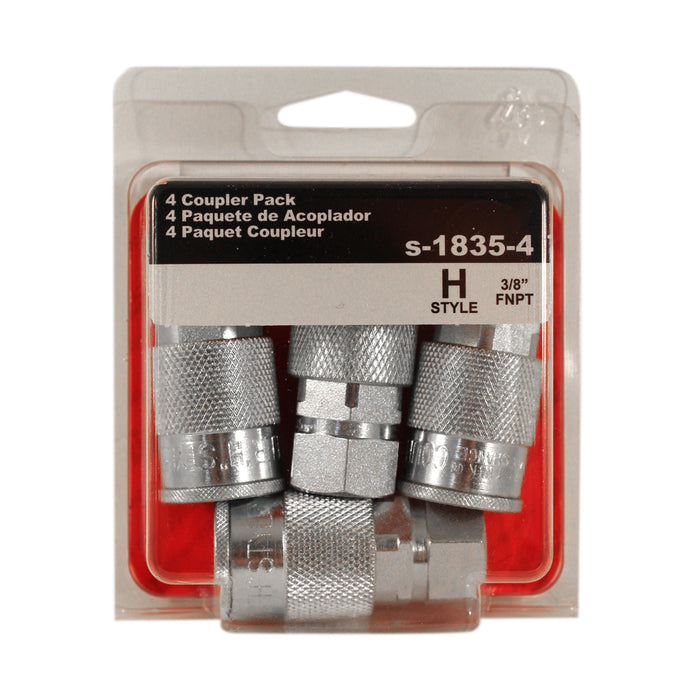 3/8" FNPT H-Style Coupler - 4-Pieces