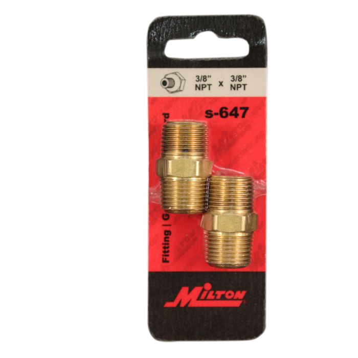 3/8" MNPT Hex Nipple Hose Fitting