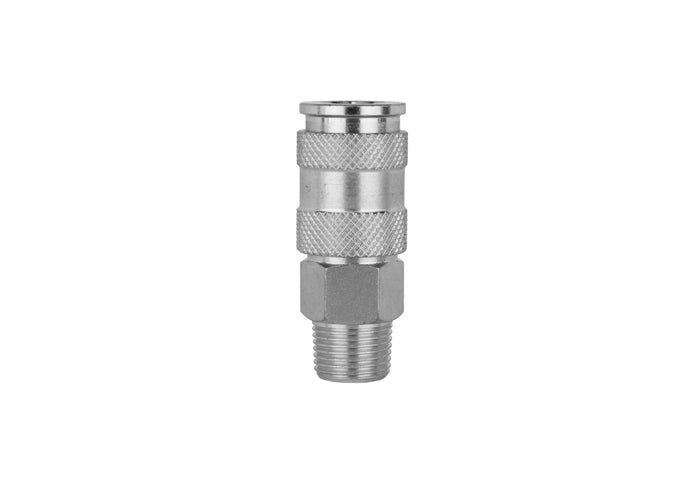 3/8" MNPT High Flow (V-Style) Quick-Connect Steel Coupler (Box of 10)