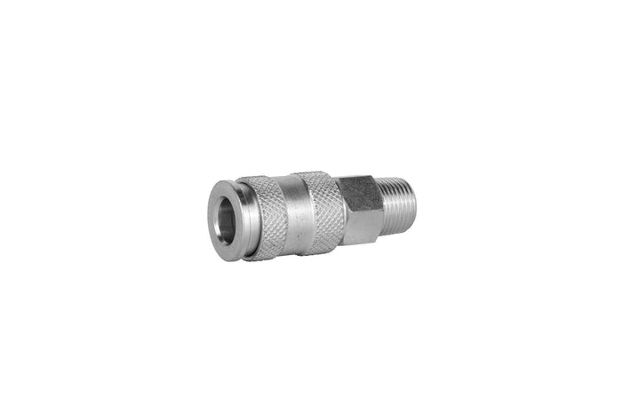 3/8" MNPT High Flow (V-Style) Quick-Connect Steel Coupler (Box of 10)