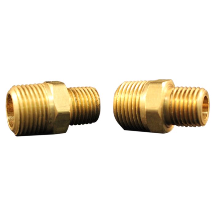 3/8" MNPT x 1/4" MNPT Hex Nipple Hose Fitting