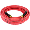 3/8" Ultra Lightweight Rubber Hose, 50' Air Hose w/ 1/4" NPT Male Inlet Thread Ends