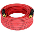3/8" Ultra Lightweight Rubber Hose, 50' Air Hose w/ 3/8" NPT Male Inlet Thread Ends