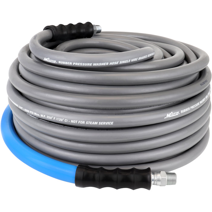 3/8" x 100' Single Wire Pressure Washer Hose Assembly -  3/8" MNPT Connections