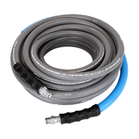 3/8" x 50' Aramid Braided Pressure Washer Hose Assembly - 3/8" MNPT Connections