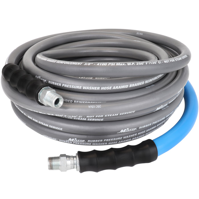 3/8" x 50' Aramid Braided Pressure Washer Hose Assembly - 3/8" MNPT Connections