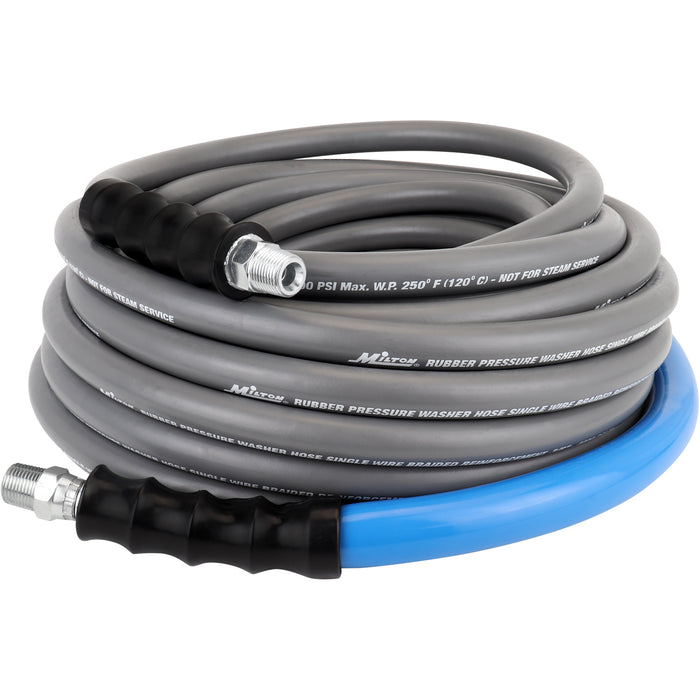 3/8" x 50' Single Wire Pressure Washer Hose Assembly - 3/8" MNPT Connections