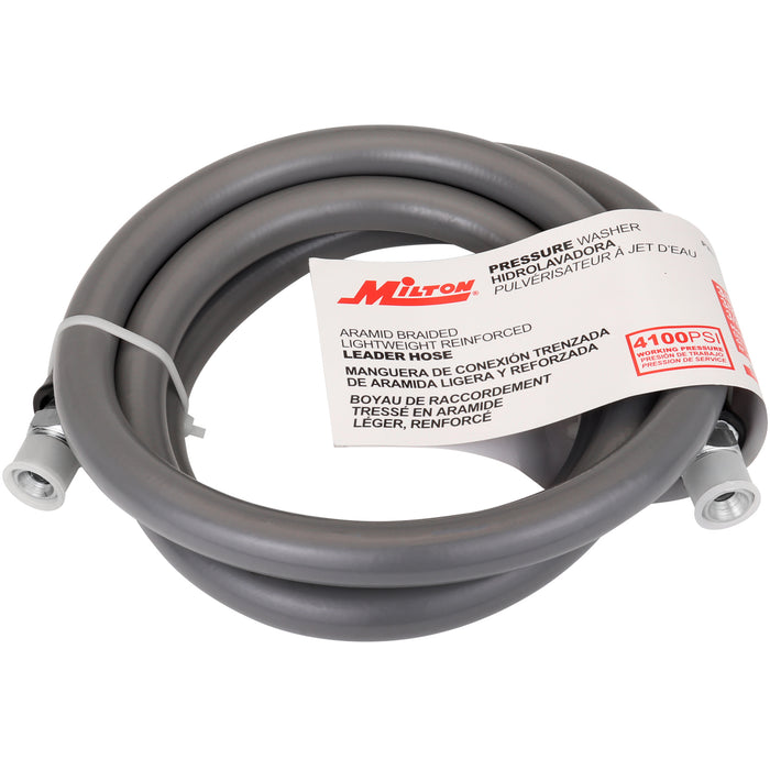 3/8" x 6' Aramid Braided Pressure Washer Hose Assembly - 3/8" MNPT Connections