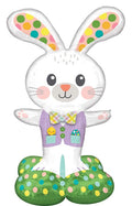46" Spotted Easter Bunny Foil AirLoonz Balloon