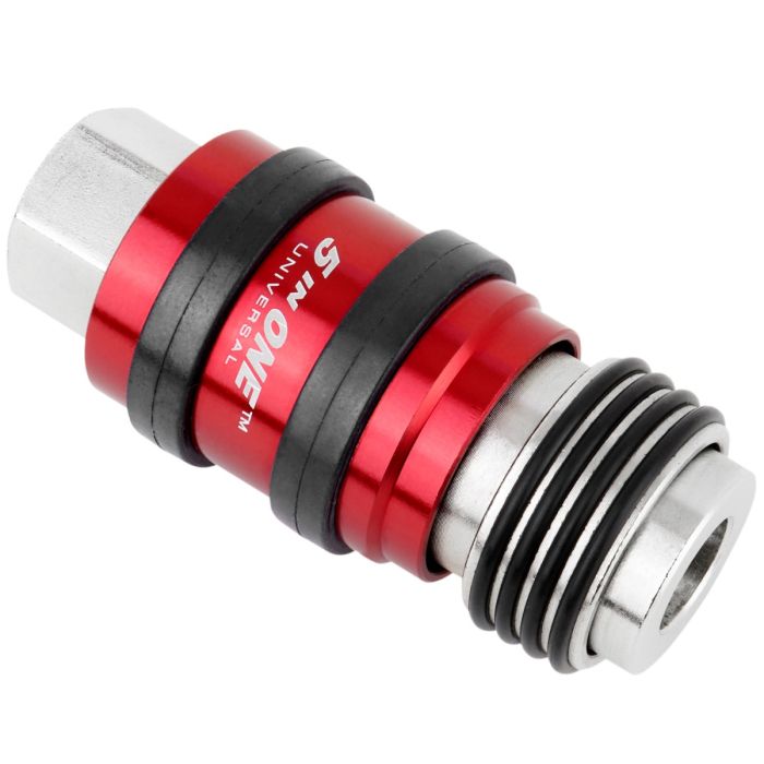 5 In ONE® Universal Coupler w/Safety Exhaust Quick-Connect, 1/4" Female NPT- PATENTED