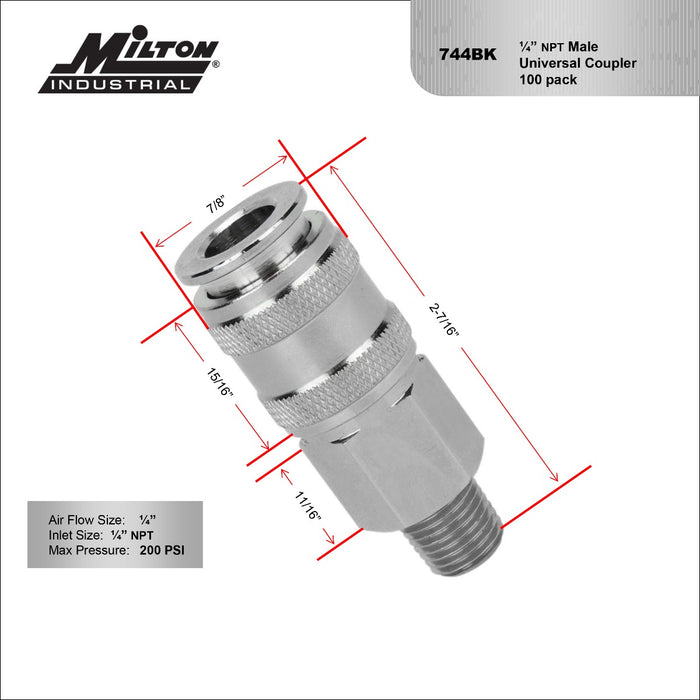 5 In ONE® Universal Quick-Connect Coupler, 1/4" NPT