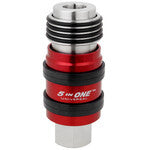 5 In ONE™ Universal Safety Exhaust Quick-Connect Industrial Coupler, 3/8" NPT