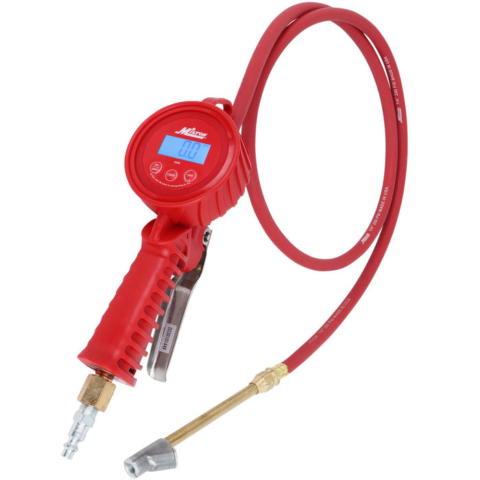 555e-HD Digital Tire Inflator Gauge, 5' Extended Reach, measures from 5 to 150 PSI, ± 1 PSI Accuracy