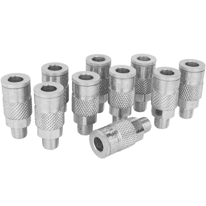 786ST - Milton® 1/4" Steel (T-Style) Quick-Connect Male Steel Coupler (Box of 10)