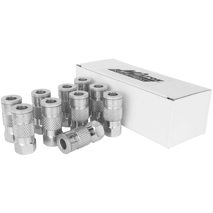 788ST - Milton® 3/8" Steel (T-Style) Quick-Connect Female Steel Coupler (Box of 10)
