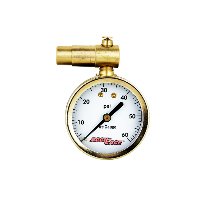ACCU-GAGE® by Milton® Presta Valve Bike Tire Pressure Gauge with Bleeder Valve, for 0-60 PSI - ANSI Certified