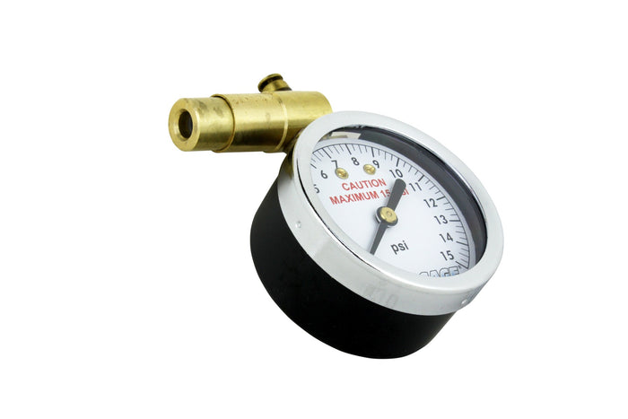 ACCU-GAGE® by Milton® Presta Valve Bike Tire Pressure Gauge with Bleeder Valve, for 0-15 PSI - ANSI Certified