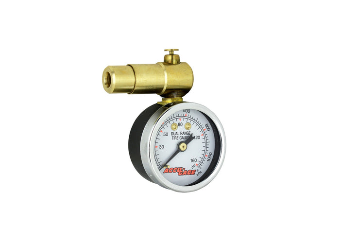 ACCU-GAGE® by Milton® Presta Valve Bike Tire Pressure Gauge with Bleeder Valve, for 0-160 PSI - ANSI Certified
