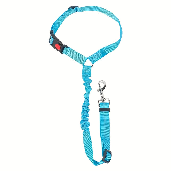 Adjustable Elastic Dog Seat Belt Leash with Shock Absorbing Bungee for Car Travel