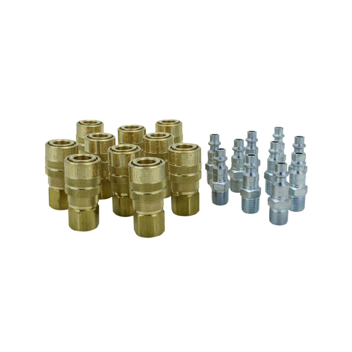 Air Compressor Coupler and Plug Kit, M-STYLE®, 1/4" NPT, Quick Connect