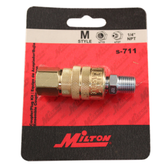 Air Compressor Coupler and Plug Kit, M-STYLE®, 1/4" NPT, Quick Connect