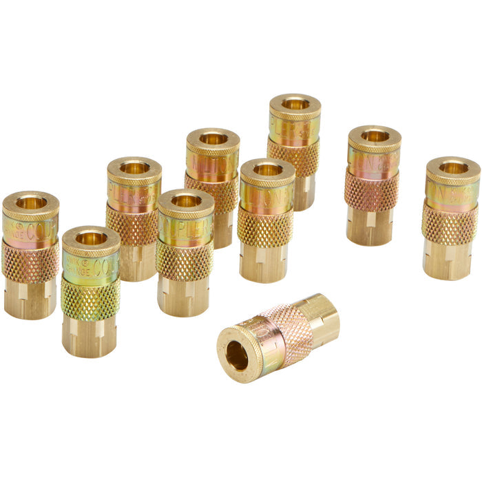 Air Compressor Quick Connect Fitting, 1/4" FNPT Female T-Style Coupler