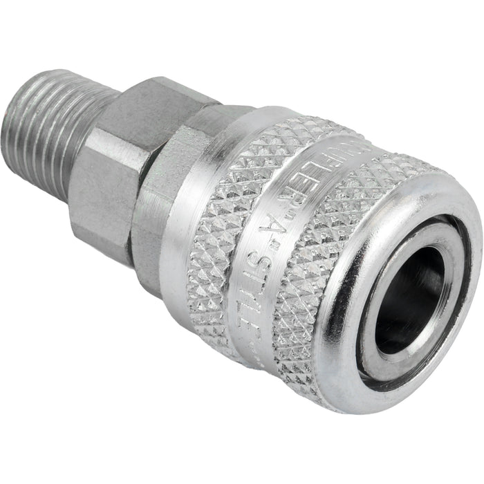 Air Coupler Fitting, A-Style (ARO 210) Air Quick Connect Couplers, 1/4" MNPT Air tool fitting