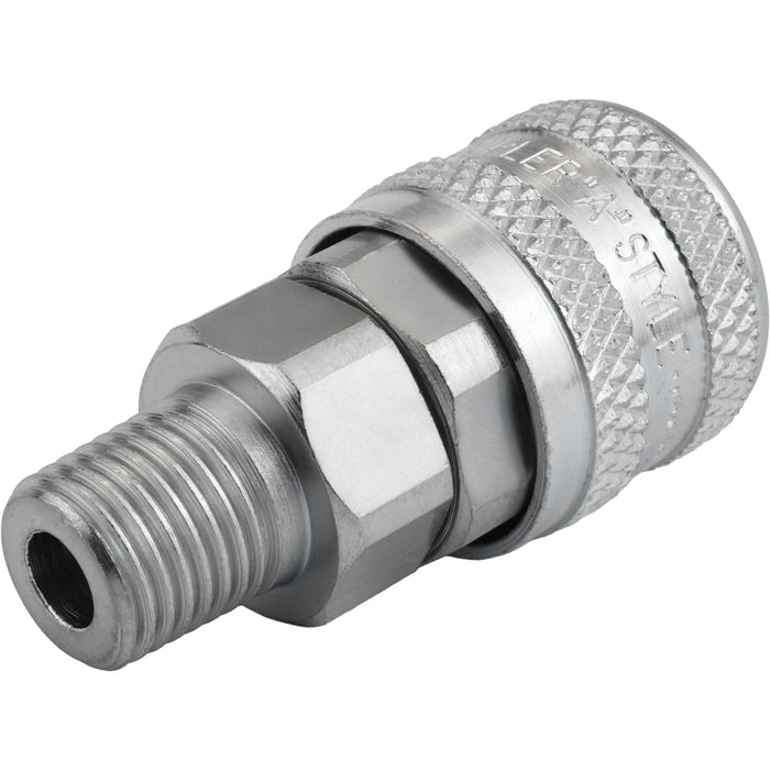 Air Coupler Fitting, A-Style (ARO 210) Air Quick Connect Couplers, 1/4" MNPT Air tool fitting