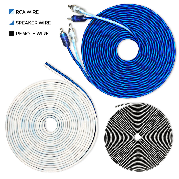 AMPKIT-0GA-ELITE // 0 Gauge 3500 Watt Amp Wiring Kit (OFC)
