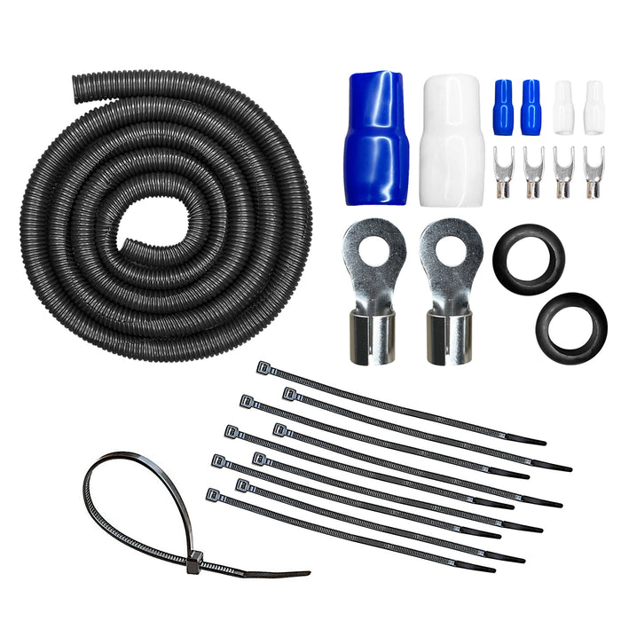 AMPKIT-0GA-ELITE // 0 Gauge 3500 Watt Amp Wiring Kit (OFC)
