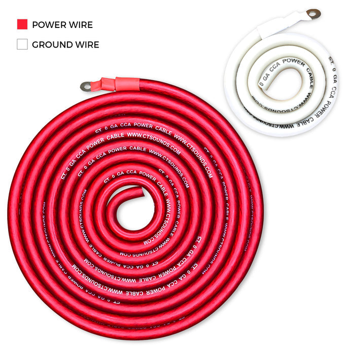 AMPKIT-0GA-PRO // 0 Gauge 2500 Watt Amp Wiring Kit