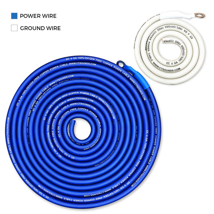 AMPKIT-4GA-ELITE // 4 Gauge 2000 Watt Amp Wiring Kit (OFC)