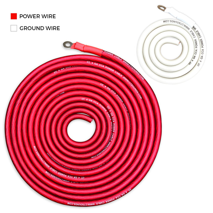 AMPKIT-4GA-PRO // 4 Gauge 1250 Watt Amp Wiring Kit