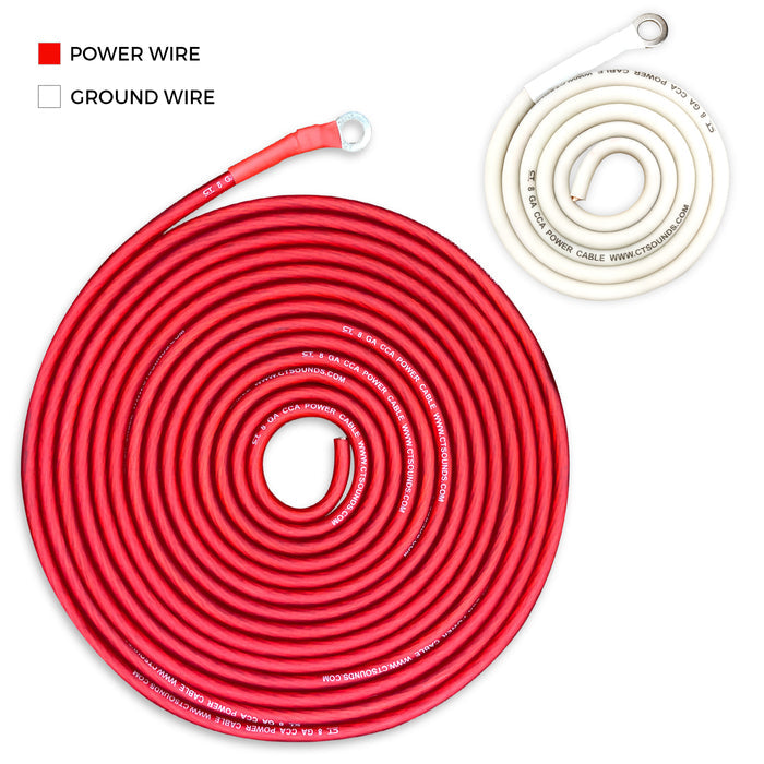 AMPKIT-8GA-PRO // 8 Gauge 800 Watt Amp Wiring Kit