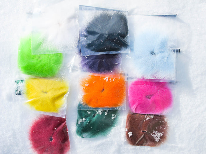 Arctic Fisherman Blue Fox fur for fly tying – ideal for salmon, steelhead, and streamer patterns needing lifelike movement.