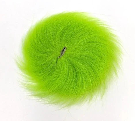 Chartreuse Blue Fox fly tying fur – high-visibility choice for salmon, bass, and warm-water predator flies.