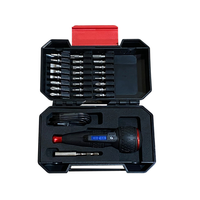 Battery Powered Screwdriver VESSEL Ball Grip 220USB Rechargeable with 25 PC. Bit Set