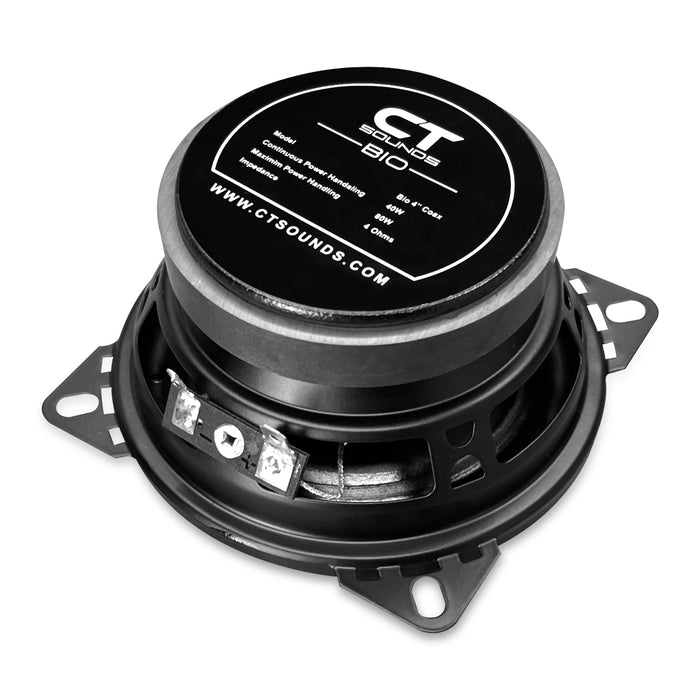 BIO-4-COX // 80 Watts RMS 4" Coaxial Car Speakers, Pair