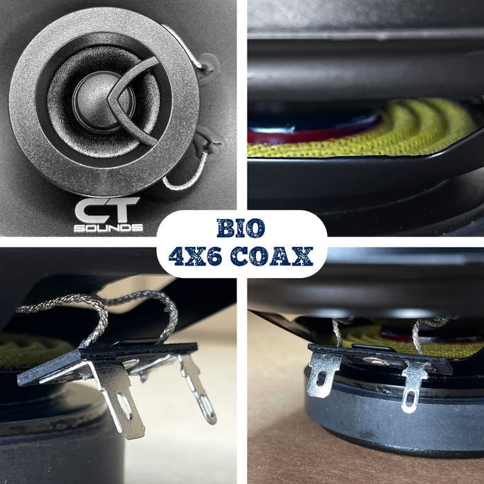 BIO-4X6-COX // 80 Watts RMS 4x6" Coaxial Car Speakers, Pair