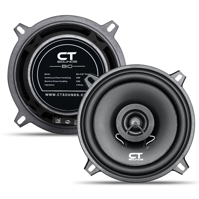 BIO-5-25-COX // 80 Watts RMS 5.25" Coaxial Car Speakers, Pair