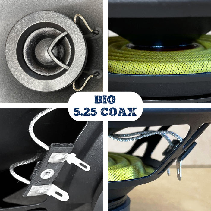 BIO-5-25-COX // 80 Watts RMS 5.25" Coaxial Car Speakers, Pair