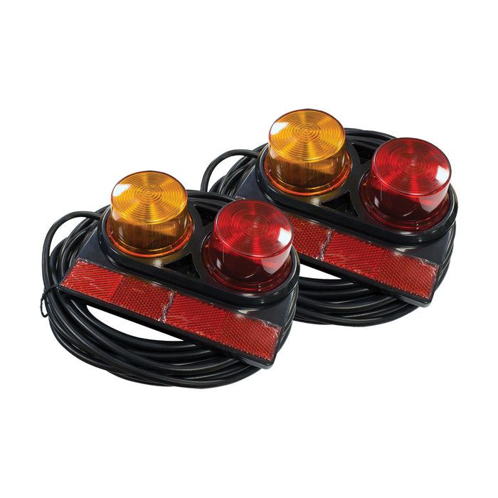 BLA Submersible Rear Lamp Tail Light Kit with 8m Wiring Harness-12Volt