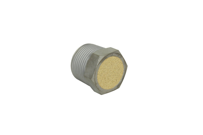 Breather Vent Pneumatic Muffler, 1" MNPT - 40 Micron Sintered Bronze Silencer/Diffuse Air & Noise Reducer