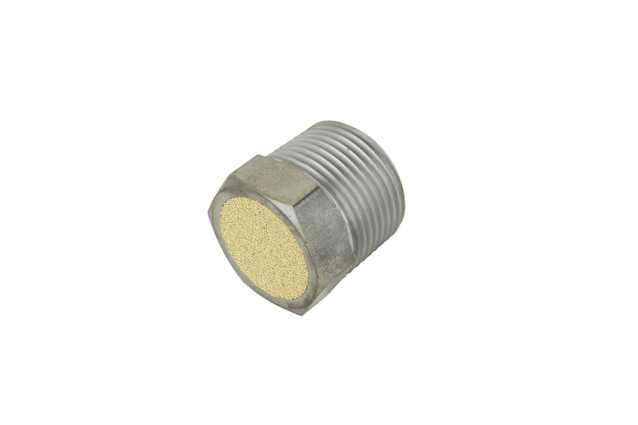 Breather Vent Pneumatic Muffler, 1" MNPT - 40 Micron Sintered Bronze Silencer/Diffuse Air & Noise Reducer