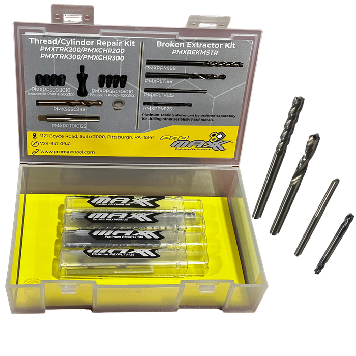 Broken EZ Out Removal Kits / Platinum Drill Bits For Broken Extractor Removal